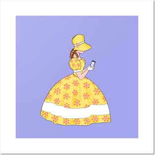 Colonial Lady (Sunbonnet Sue), Texting Posters and Art